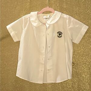 Kids White Button Down Shirt